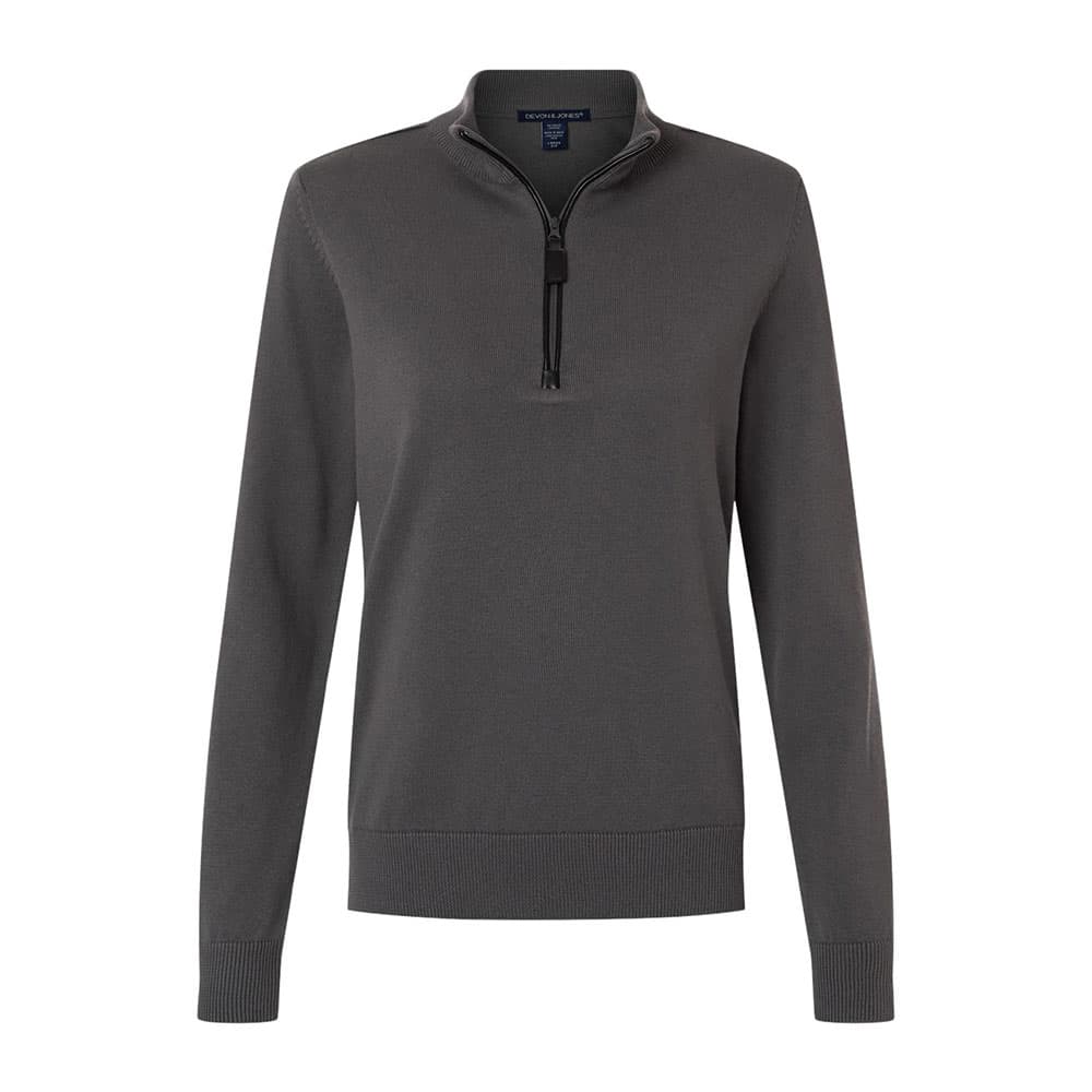 CUSTOM DEVON & JONES WOMENS NEW CLASSICS QUARTER-ZIP PULLOVER